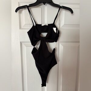 Active USA Black Cutout Body Suit - BRAND NEW WITH TAGS